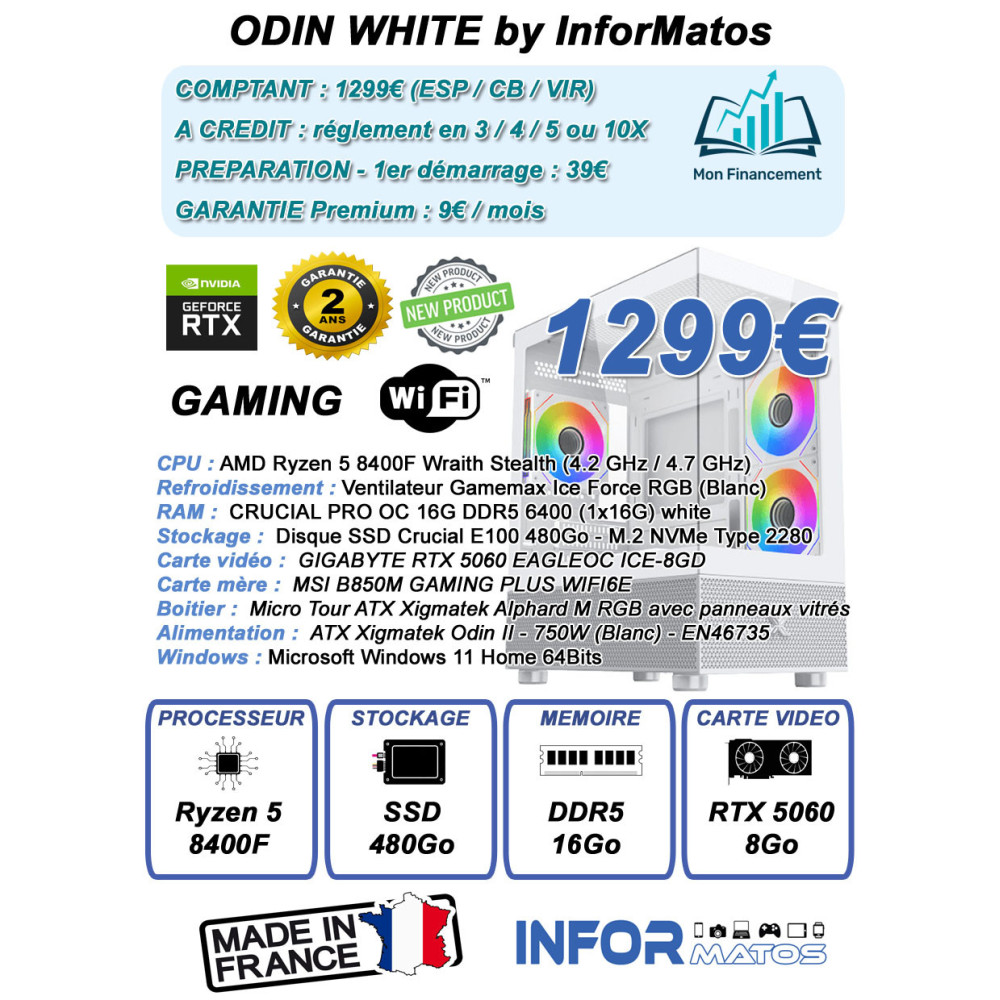 Ordinateur Gamer ODIN WHITE  by InforMatos