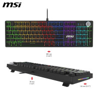 Clavier Gamer mécanique (Red Switch) MSI Forge GK320 RGB (Noir) - FORGE GK320 RED FR - 1FO