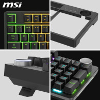 Clavier Gamer mécanique (Red Switch) MSI Forge GK320 RGB (Noir) - FORGE GK320 RED FR - 1FO