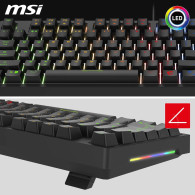 Clavier Gamer mécanique (Red Switch) MSI Forge GK320 RGB (Noir) - FORGE GK320 RED FR - 1FO