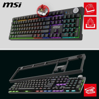 Clavier Gamer mécanique (Red Switch) MSI Forge GK320 RGB (Noir) - FORGE GK320 RED FR - 1FO