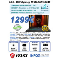 15.6 - MSI Cyborg 15 B13WFKG-649FR - NAC