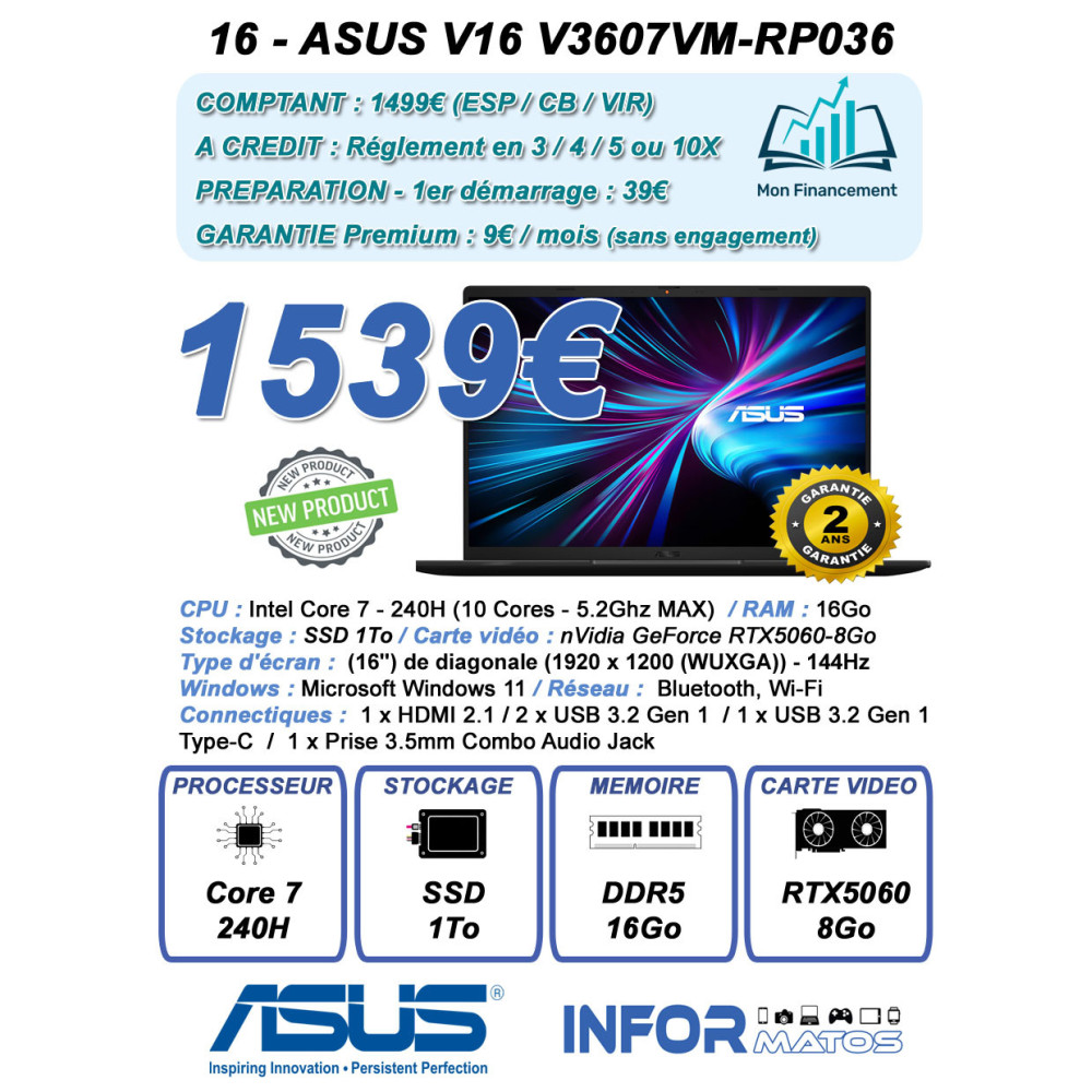 16 - ASUS V16 Gaming V3607VM-RP036W - ZON