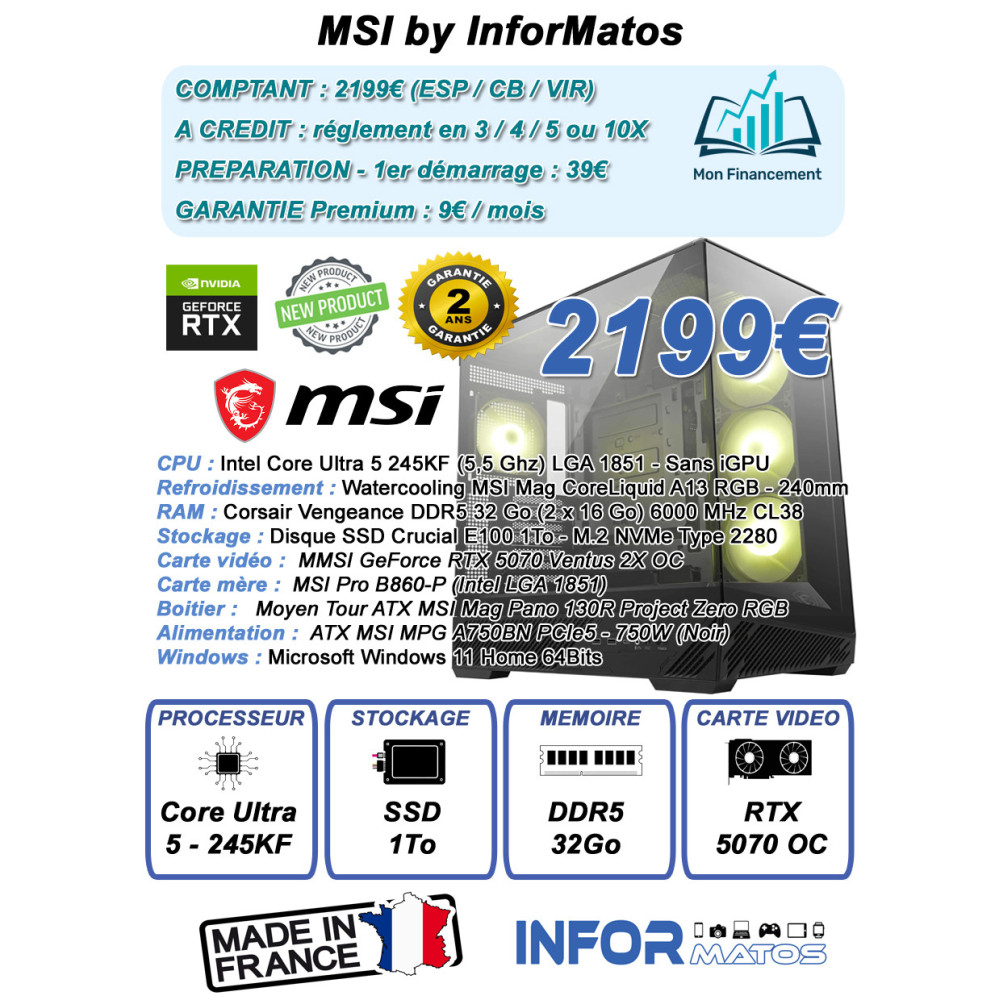 Ordinateur Gamer MSI by InforMatos