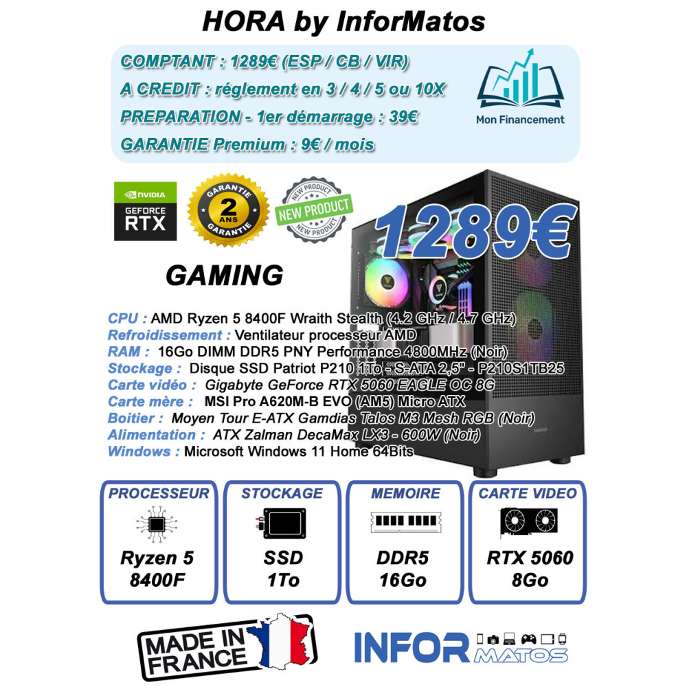 Ordinateur Gamer HORA by InforMatos