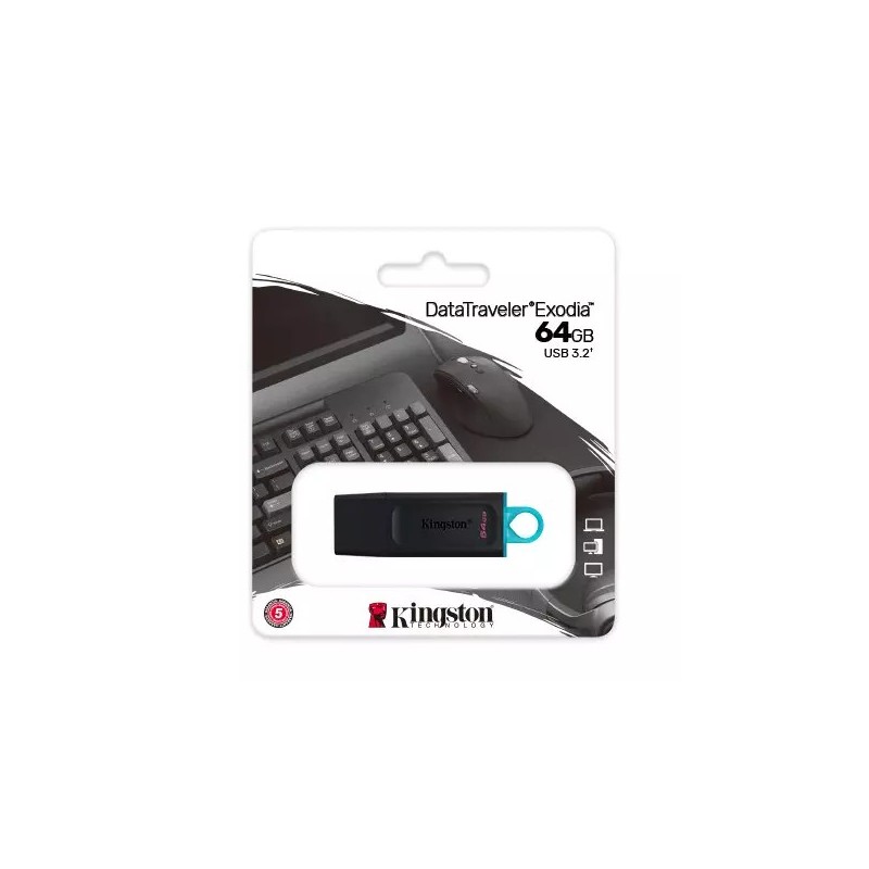 64Go - Clé USB 3.0 Kingston DataTraveler Exodia - 1FO