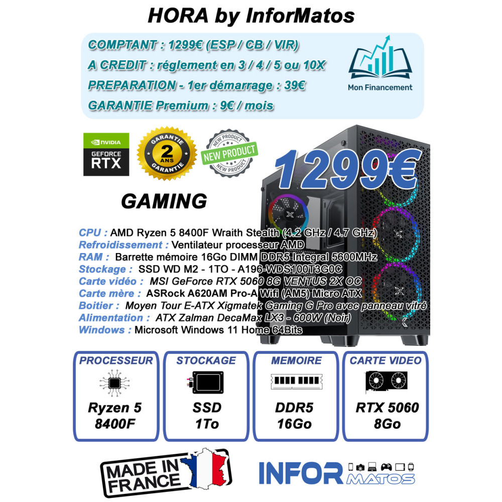 Ordinateur Gamer HORA by InforMatos