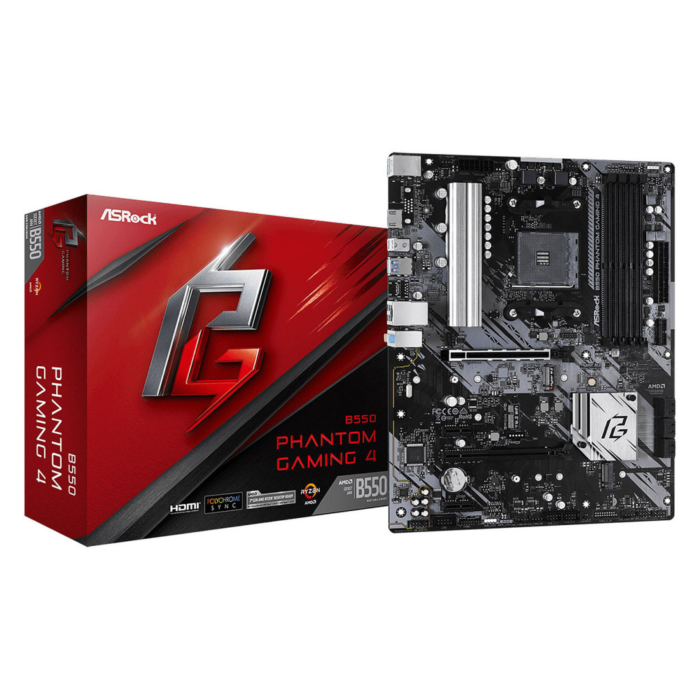 Carte Mère ASRock B550 Phantom Gaming 4 (AM4) - 90-MXBCY0-A0UAYZ - 1FO