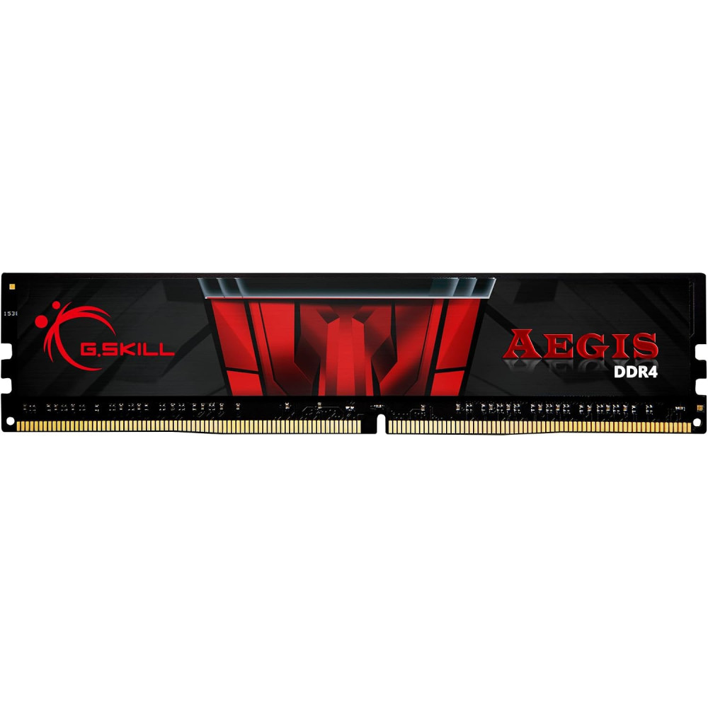 Barrette mémoire 16Go DIMM DDR4 G.Skill Aegis 3000Mhz (Noir et Rouge) - F4-3000C16S-16GISB - 1FO