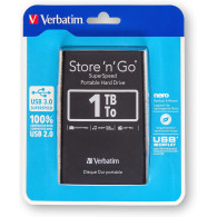 Reconditionné à neuf - 2.5" - Verbatim Store'N'Go 3.0 - 1To - USB3.0 - 1FO