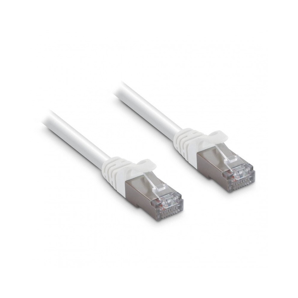 20m - Câble réseau Goobay RJ45 Catégorie 6A SSTP (S/FTP)  Droit (Blanc) - 1FO