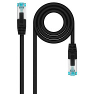 5m - Câble réseau RJ45 Catégorie 8 SSTP S-FTP Droit Nanocable (Noir) - 1FO