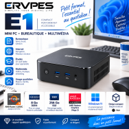 Mini PC ERVPES E1 - Ryzen 3250C 3.5GHz - 8 Go / 256Go SSD - Windows 11 - Noir - IMP
