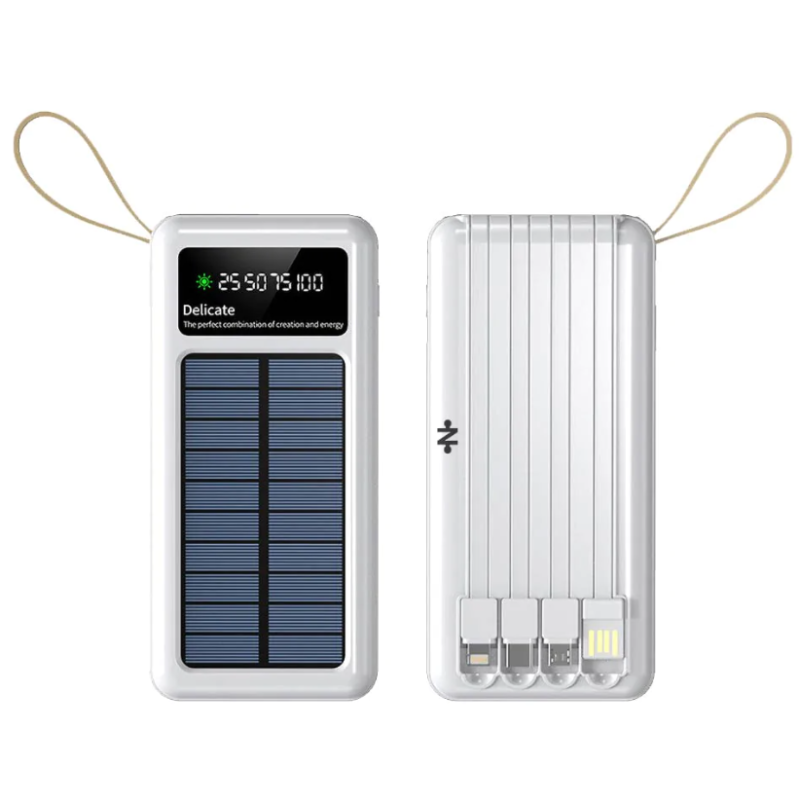 PowerBank Solaire 10000mAh CONNECT (Blanc) - MOB PowerBank Solaire 10000mAh CONNECT (Blanc) - MOB
