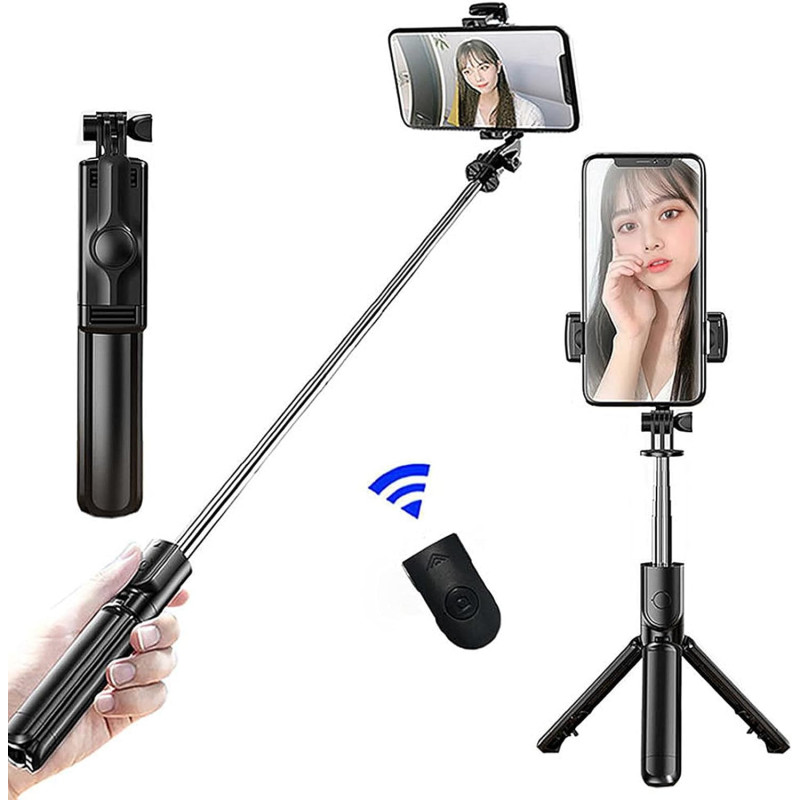 Support trépied universel avec selfie Bluetooth - 70cm - LCDP Support trépied universel avec selfie Bluetooth - 70cm - LCDP