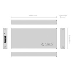 Orico BoItier SSD Externe M.2 mSATA - USB3 - UTO