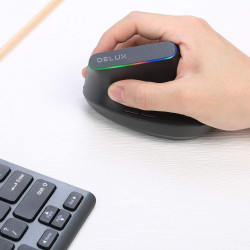 Souris sans fil Delux M618C RGB (pour droitier) - 1FO
