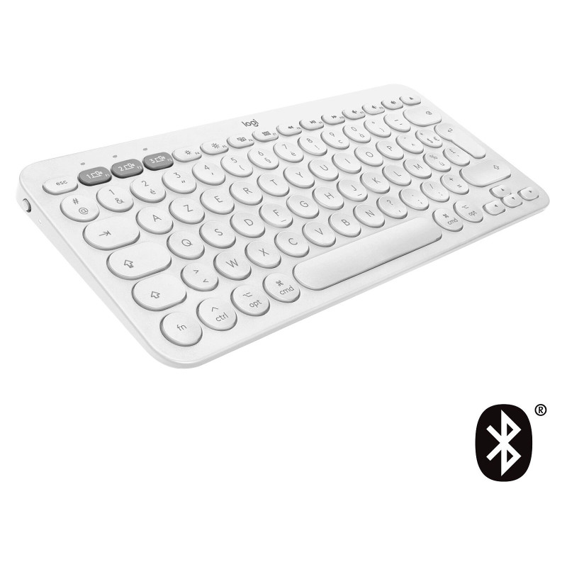 Logitech K380 Multi-Device Bluetooth Keyboard (Blanc) - ZON Logitech K380 Multi-Device Bluetooth Keyboard (Blanc) - ZON