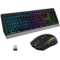 The G-Lab Combo Tungsten - Ensemble Clavier et Souris Gamer sans Fil RGB - 1FO