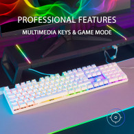Mars Gaming MK422 Blanc (Blue Switch) - 1FO