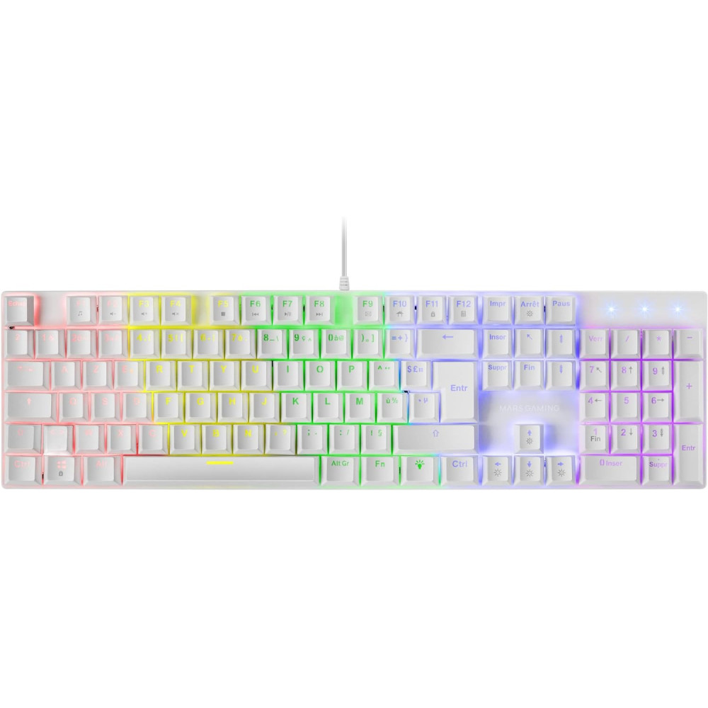 Mars Gaming MK422 Blanc (Blue Switch) - 1FO Mars Gaming MK422 Blanc (Blue Switch) - 1FO