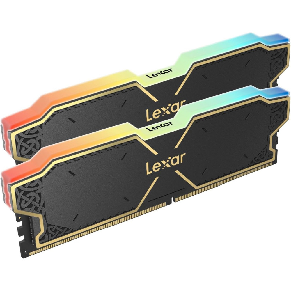 Lexar mémoire 32Go (2x16Go) DIMM DDR5  Thor RGB 6000MHz (Noir) - LD5U16G60C38BG-RGD - 1FO