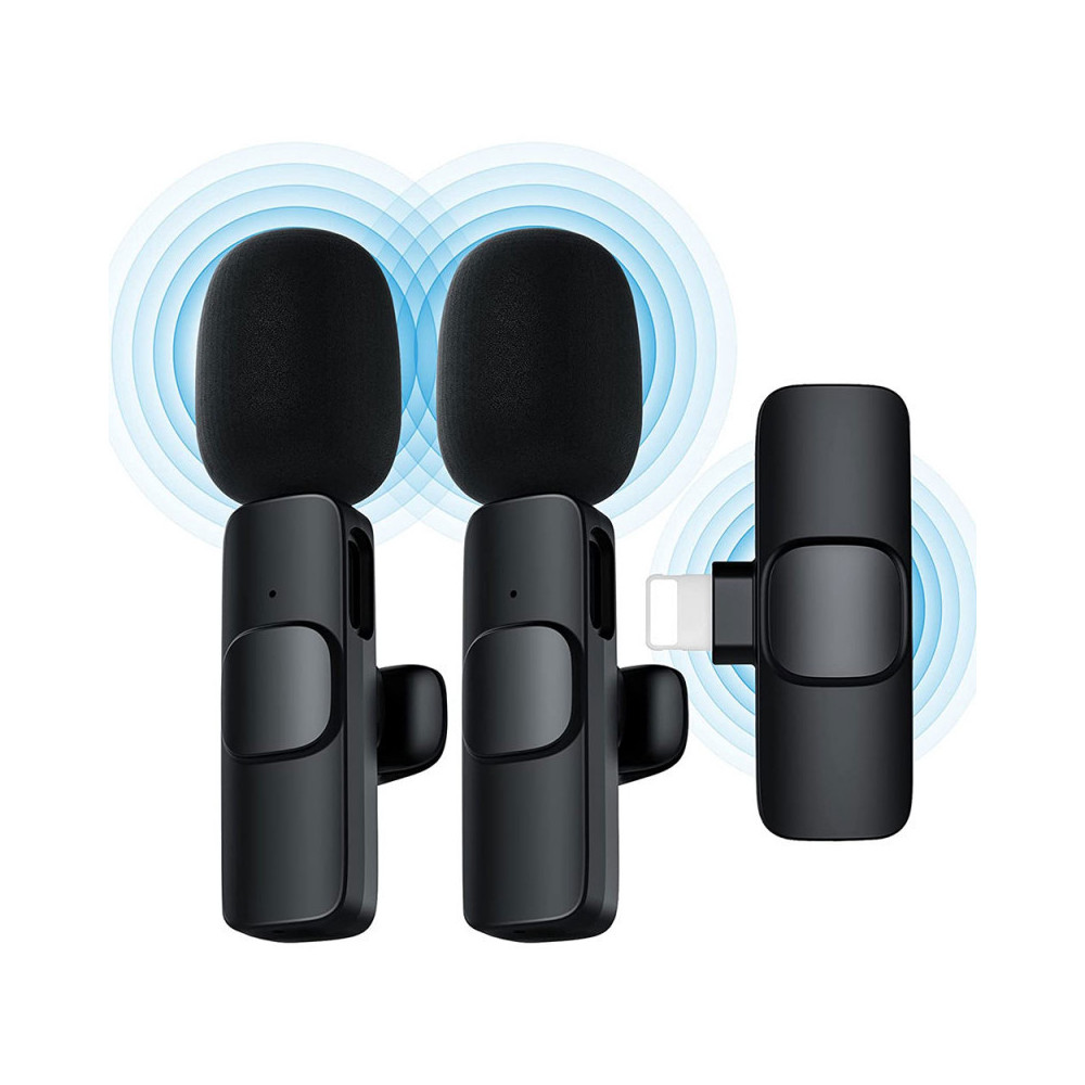 Lot de 2 micros-cravate bluetooth - LIGHTNING - LCDP Lot de 2 micros-cravate bluetooth - LIGHTNING - LCDP