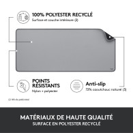 Logitech Mouse Pad Studio Series Large (Gris) - ZON
