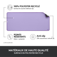Logitech Mouse Pad Studio Series Large (Violet) - ZON