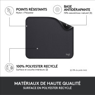 Logitech Mouse Pad Studio Series (Noir) - ZON