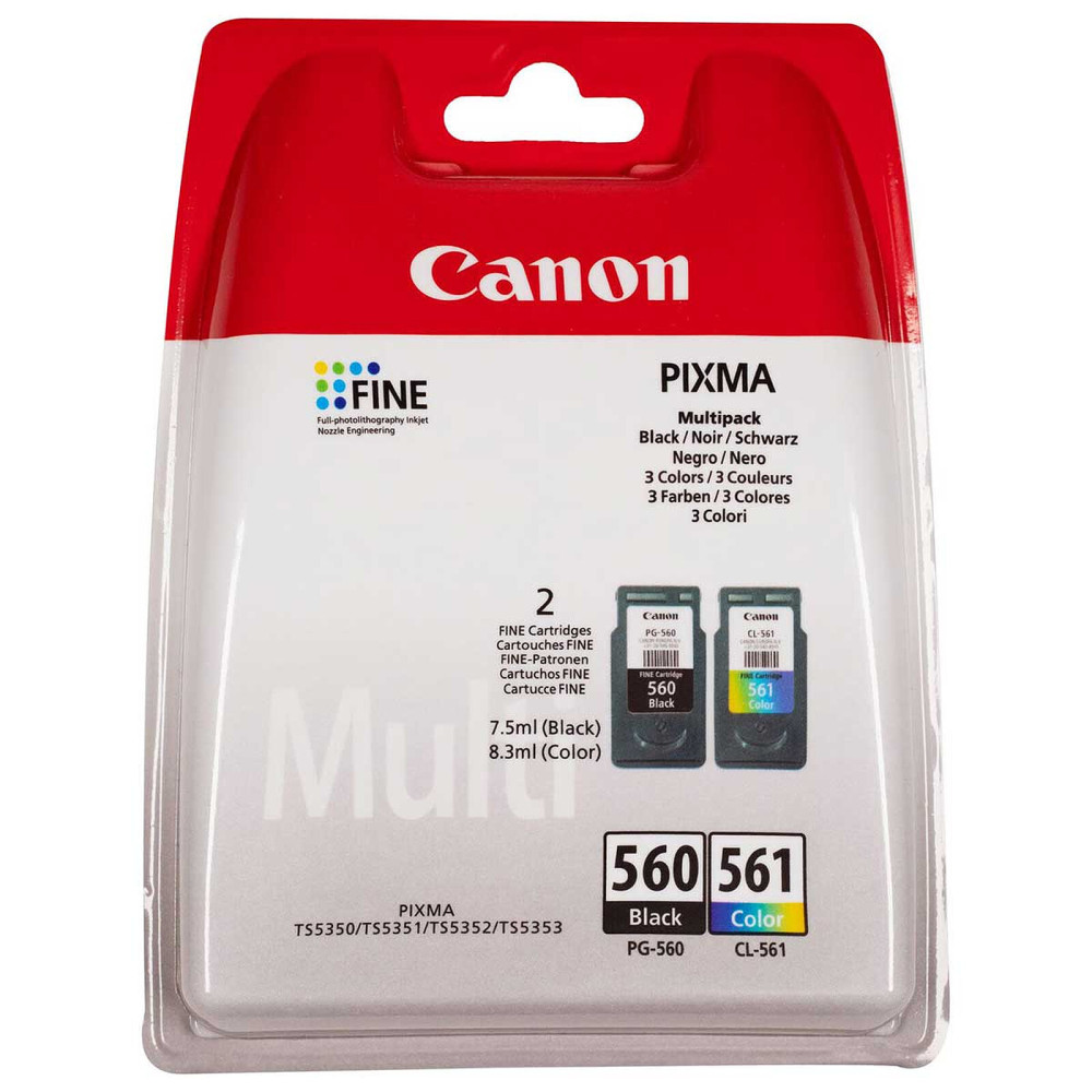 Canon PG-560/CL-561 M/Y/C/BK (Pack couleur et noir) - 1FO Canon PG-560/CL-561 M/Y/C/BK (Pack couleur et noir) - 1FO