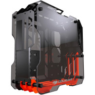 Cougar Blazer Essence RGB avec panneau vitré (Noir/Orange) - 1FO
