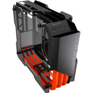 Cougar Blazer Essence RGB avec panneau vitré (Noir/Orange) - 1FO