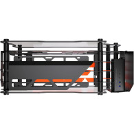 Cougar Blazer Essence RGB avec panneau vitré (Noir/Orange) - 1FO