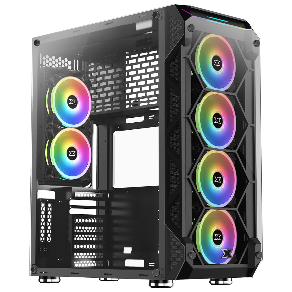 Xigmatek Overtake RGB avec panneau vitré (Noir) - 1FO Xigmatek Overtake RGB avec panneau vitré (Noir) - 1FO