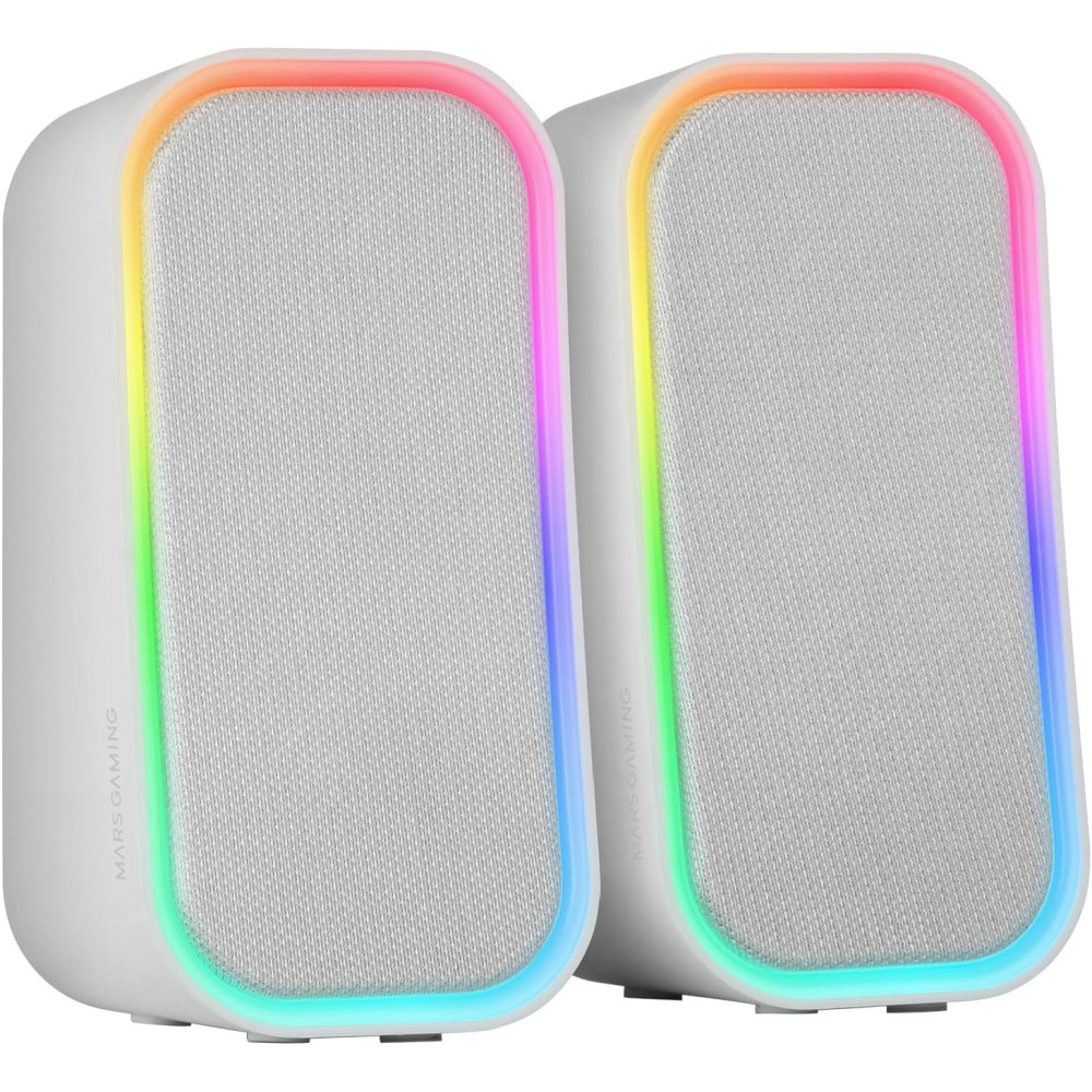 Enceinte Mars Gaming Bluetooth MS-OM RGB (Blanc) - 1FO Enceinte Mars Gaming Bluetooth MS-OM RGB (Blanc) - 1FO