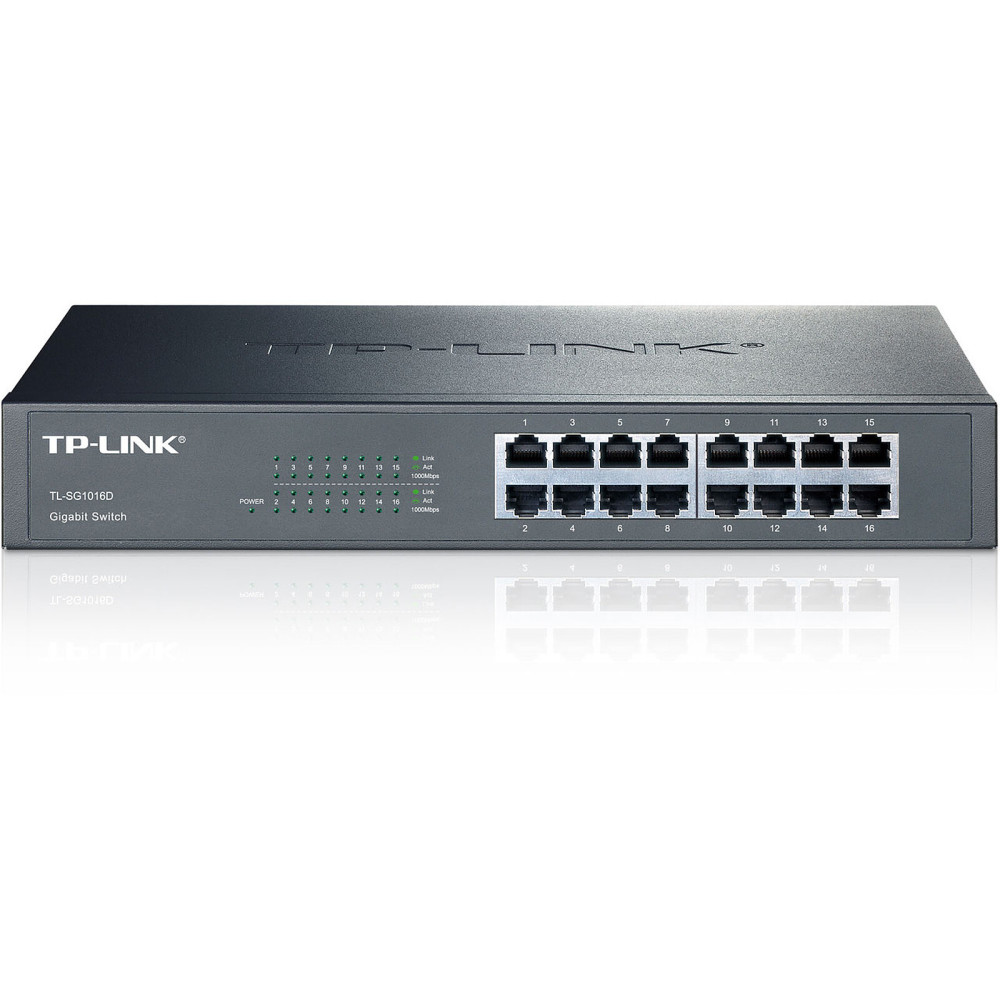 Switch TP-LINK TL-SG1016D - 16p 1Gbps - 1FO Switch TP-LINK TL-SG1016D - 16p 1Gbps - 1FO