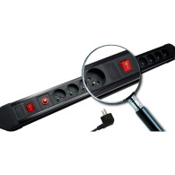 Multiprises Maclean MCE10 - 10 prises avec 2 interrupteurs - 1.5m - 1FO