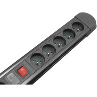 Multiprises Maclean MCE10 - 10 prises avec 2 interrupteurs - 1.5m - 1FO