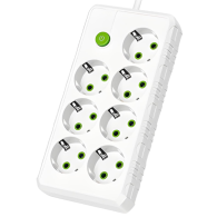 Multiprises INCOALUXE - 7 prises - 2M - LCDP