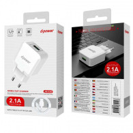 Chargeur secteur USB 2.1A + 1 câble lightning D-POWER - LCDP