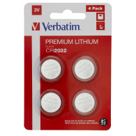 Lot de 4 Piles plates Verbatim Premium CR2032 3V - 49533 - 1FO