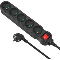 Multiprise 5 prises Maclean MCE183 + Interrupteur 1,40m - MCE183 - 1FO