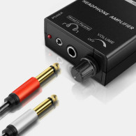 Câble Audio Type-C Mâle / 2 Jack 6.35mm Mâles Nylon Tressé 1.5m LinQ KL6309 - LCDP