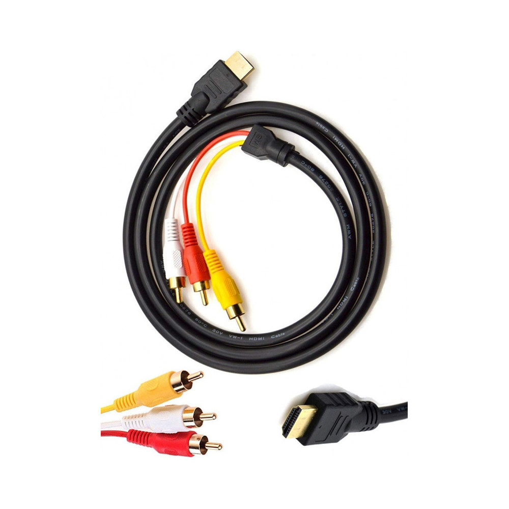 Câble HDMI mâle vers RCA mâle - 1.5m - LCDP Câble HDMI mâle vers RCA mâle - 1.5m - LCDP