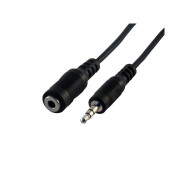 Cable audio Jack 3,5mm M/F (rallonge) 10m (Noir) - EXP