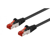 1m - Câble réseau Goobay RJ45 Catégorie 6 SSTP (S/FTP) Droit (Noir) - 1FO