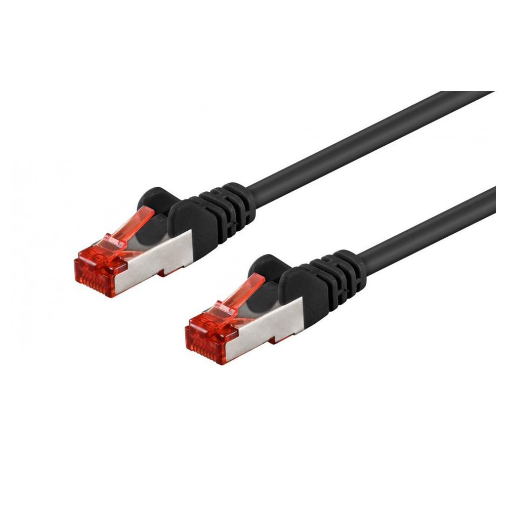 1m - Câble réseau Goobay RJ45 Catégorie 6 SSTP (S/FTP) Droit (Noir) - 1FO 1m - Câble réseau Goobay RJ45 Catégorie 6 SSTP (S/FTP) Droit (Noir) - 1FO