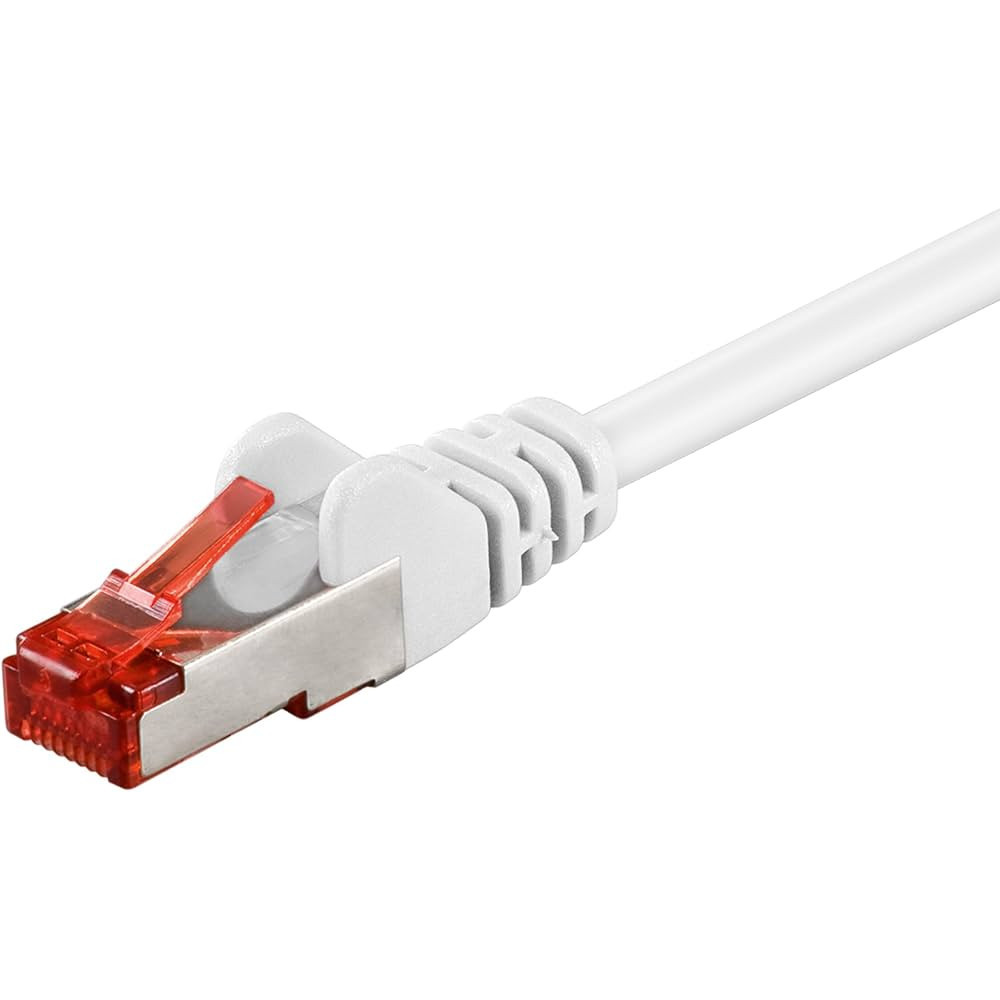 2m - Câble réseau Goobay RJ45 Catégorie 6 SSTP (S/FTP) Droit (Blanc) - 1FO 2m - Câble réseau Goobay RJ45 Catégorie 6 SSTP (S/FTP) Droit (Blanc) - 1FO