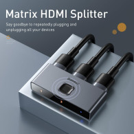 Splitter HDMI 4K Baseus Matrix 1entree - 2 sorties - 1FO